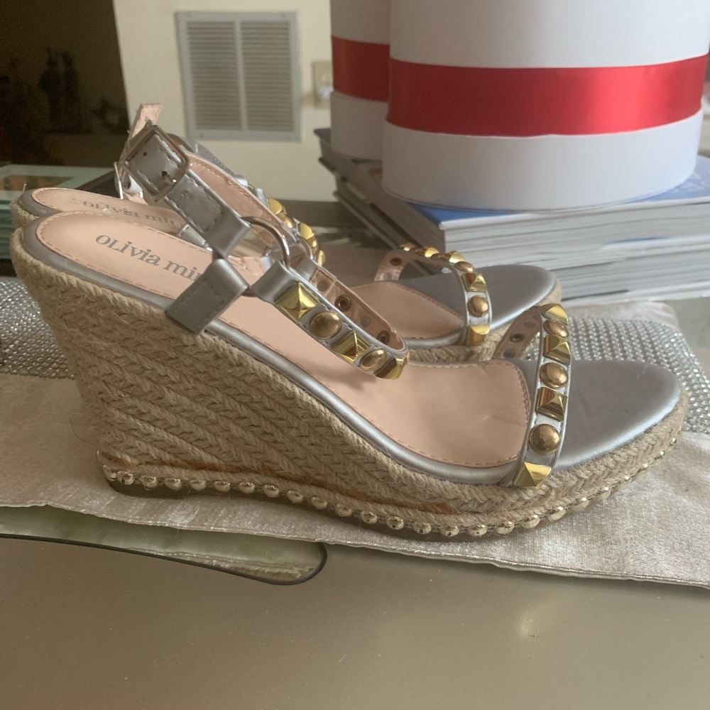 Olivia Miller Espadrilles Sandals platform Wedges SIZE 9 🔥🔥🔥👠👠👠
